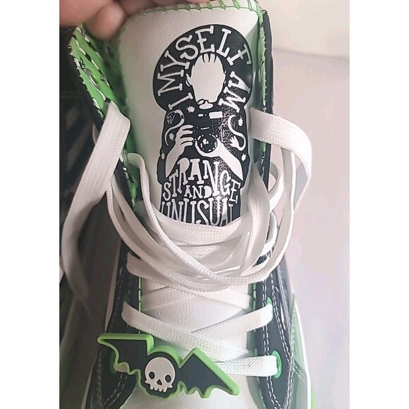 Ground Up Beetlejuice High Top Sneakers Women's Size 11 Green Lace Up Shoes - Picture 5 of 9